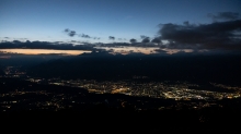 Innsbruck bei Nacht, Inntal, Tirol, Austria 