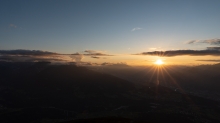 Sonnenuntergang über dem Inntal, Innsbruck, Tirol, Austria