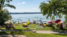 Erholungsgebiet Ambach, Starnberger See, Bayern, Deutschland