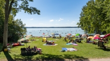 Erholungsgebiet Ambach, Starnberger See, Bayern, Deutschland