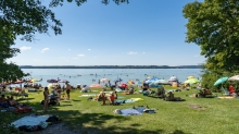 Erholungsgebiet Ambach, Starnberger See, Bayern, Deutschland