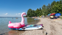 Erholungsgebiet Ambach, Starnberger See, Bayern, Deutschland