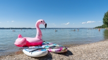 Erholungsgebiet Ambach, Starnberger See, Bayern, Deutschland