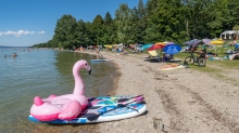 Erholungsgebiet Ambach, Starnberger See, Bayern, Deutschland