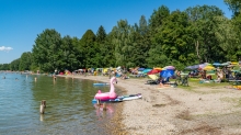 Erholungsgebiet Ambach, Starnberger See, Bayern, Deutschland