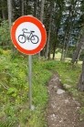 Mountainbiken, Radfahren verboten