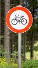 Mountainbiken, Radfahren verboten