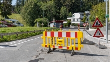 Straßensperre wegen Baustelle