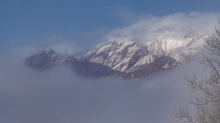 Nordkette im Nebel, Innsbruck, Tirol, Austria