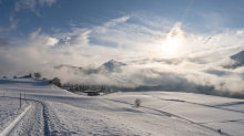 Winterlandschaft zwischen Patsch und Igls, Tirol, Austria