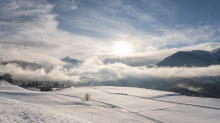 Winterlandschaft zwischen Patsch und Igls, Tirol, Austria