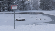 zugefrorener Teich im Kurpark Igls, Innsbruck, Tirol, Austria 