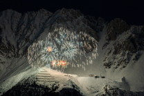 Silvester-Feuerwerk 2020/2021 auf der Seegrube, Nordkette, Innsbruck