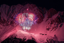 Silvester-Feuerwerk 2020/2021 auf der Seegrube, Nordkette, Innsbruck