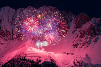 Silvester-Feuerwerk 2020/2021 auf der Seegrube, Nordkette, Innsbruck