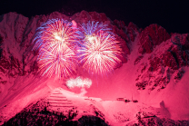 Silvester-Feuerwerk 2020/2021 auf der Seegrube, Nordkette, Innsbruck