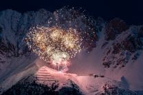 Silvester-Feuerwerk 2020/2021 auf der Seegrube, Nordkette, Innsbruck