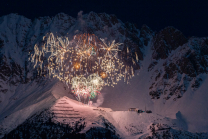 Silvester-Feuerwerk 2020/2021 auf der Seegrube, Nordkette, Innsbruck