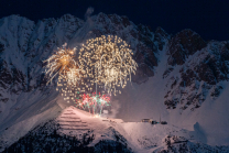 Silvester-Feuerwerk 2020/2021 auf der Seegrube, Nordkette, Innsbruck