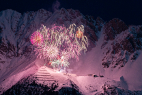 Silvester-Feuerwerk 2020/2021 auf der Seegrube, Nordkette, Innsbruck