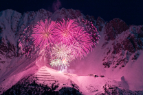 Silvester-Feuerwerk 2020/2021 auf der Seegrube, Nordkette, Innsbruck