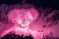 Silvester-Feuerwerk 2020/2021 auf der Seegrube, Nordkette, Innsbruck