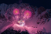 Silvester-Feuerwerk 2020/2021 auf der Seegrube, Nordkette, Innsbruck