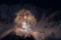 Silvester-Feuerwerk 2020/2021 auf der Seegrube, Nordkette, Innsbruck