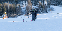 Mountainbiker auf Skipiste / Patscherkofel, Innsbruck, Tirol, Austria