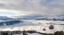 Nebeldecke über dem Inntal, Tirol, Austria