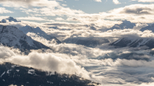 Nebeldecke über dem Stubaital, Tirol, Austria