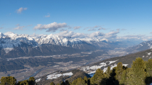Blick vom Glungezer in das Inntal und zur Nordkette, Tirol, Austria