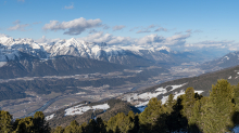 Blick vom Glungezer in das Inntal und zur Nordkette, Tirol, Austria