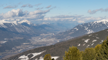 Blick vom Glungezer in das Inntal und zur Nordkette, Tirol, Austria