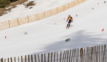 Skirennläufer beim Filmdreh für den Kinofilm: Klammer / Patscherkofel, Tirol, Austria