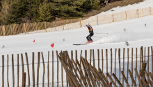 Skirennläufer beim Filmdreh für den Kinofilm: Klammer / Patscherkofel, Tirol, Austria