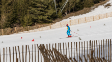 Skirennläufer beim Filmdreh für den Kinofilm: Klammer / Patscherkofel, Tirol, Austria