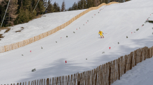 Skirennläufer beim Filmdreh für den Kinofilm: Klammer / Patscherkofel, Tirol, Austria