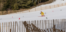 Skirennläufer beim Filmdreh für den Kinofilm: Klammer / Patscherkofel, Tirol, Austria