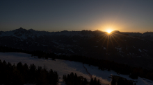 Sonnenuntergang am Patscherkofel, Tirol, Austria