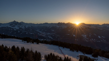 Sonnenuntergang am Patscherkofel, Tirol, Austria