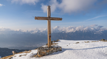 Gipfelkreuz Schartenkogel, Glungezer, Tirol, Austria