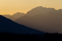 Blick von Igls in das Oberinntal, Inntal, Tirol, Österreich