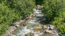 Gebirgsbach / Falggasanerbach im Arztal, Ellbögen, Tirol, Österreich