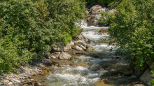 Gebirgsbach / Falggasanerbach im Arztal, Ellbögen, Tirol, Österreich