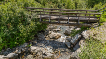 Gebirgsbach / Falggasanerbach im Arztal, Ellbögen, Tirol, Österreich