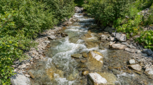 Gebirgsbach / Falggasanerbach im Arztal, Ellbögen, Tirol, Österreich