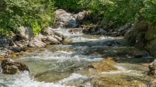 Gebirgsbach / Falggasanerbach im Arztal, Ellbögen, Tirol, Österreich