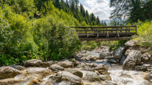 Gebirgsbach / Falggasanerbach im Arztal, Ellbögen, Tirol, Österreich