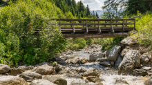 Gebirgsbach / Falggasanerbach im Arztal, Ellbögen, Tirol, Österreich